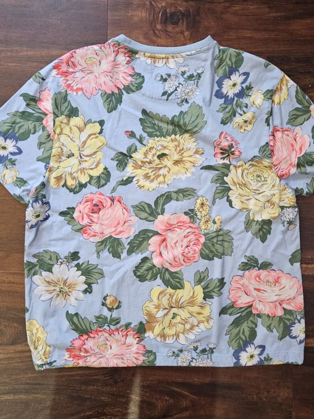 Polo Ralph Lauren Women's LG Floral Knit Top Multi-Color Pastel Tshirt Peonies - Picture 2 of 6